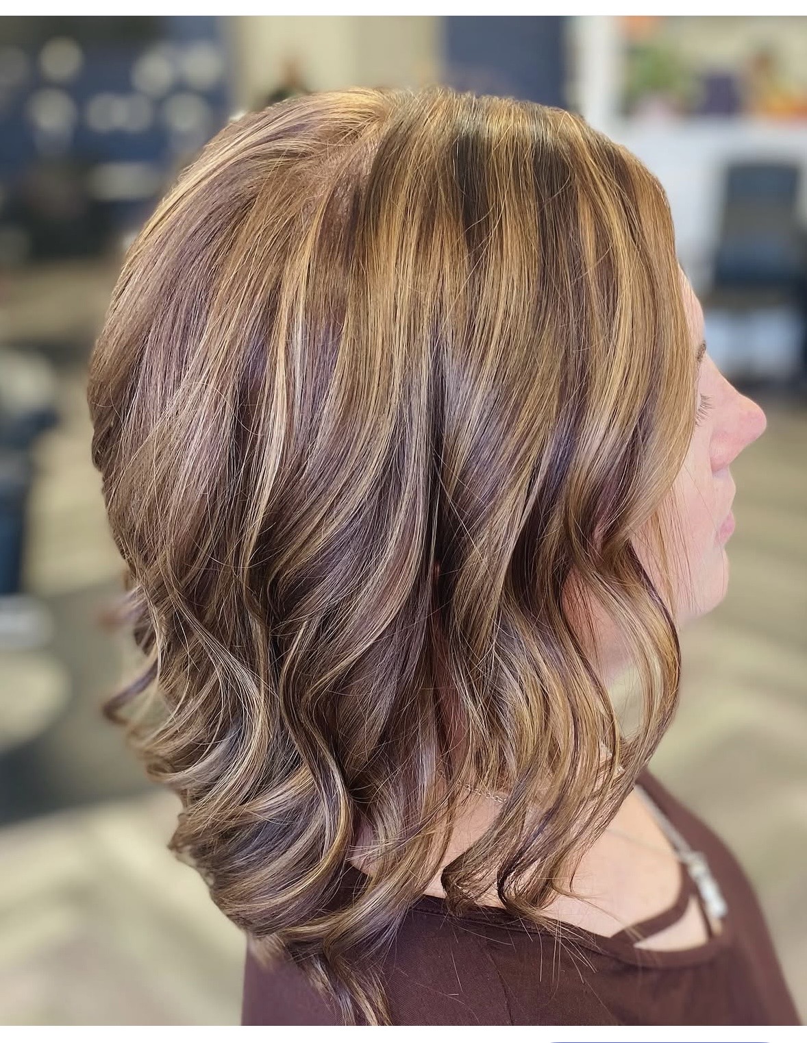 Layered highlighted bob