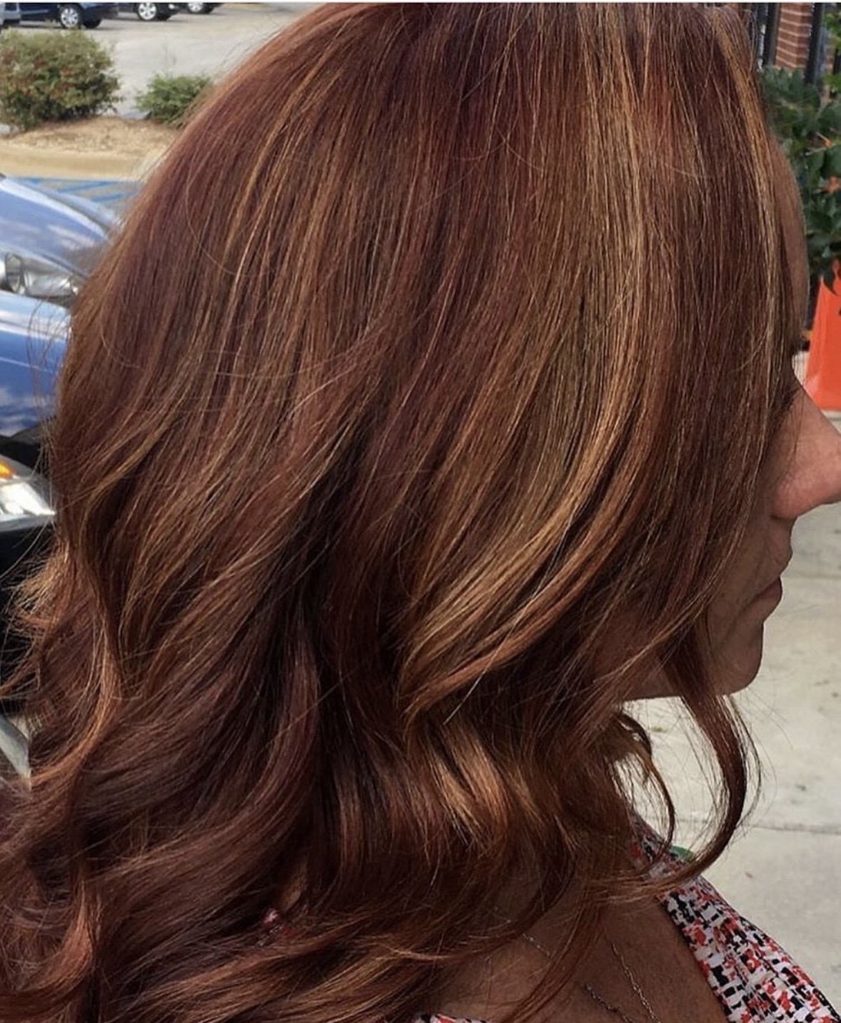 Rich copper dimensional hair