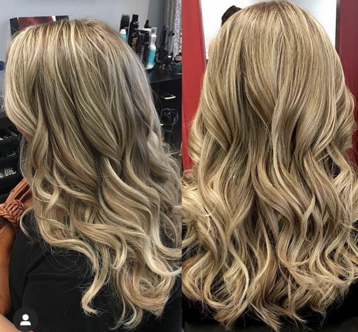 Long blonde waves